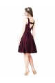 Affordable Sleeveless Bateau Neck Satin Knee Length Prom Dress Canada