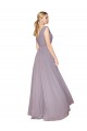 Affordable Sleeveless High Neck Soft Chiffon Dusty Rose Long Prom Dress Canada