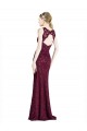 Affordable Sleeveless High Neck Lace Burgundy Gold Long Prom Dress Canada