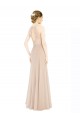 Affordable Sleeveless High Neck Soft Chiffon & Lace Champagne Long Prom Dress Canada