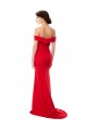 Affordable Sleeveless Off the Shoulder Stretch Crepe Red Long Evening Prom Gowns Canada
