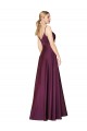 Affordable Sleeveless High Neck Stretch Crepe Wild Berry Long Prom Dress Canada