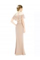 Affordable Sleeveless Off the Shoulder Soft Chiffon & Lace Champagne Long Prom Dress Canada