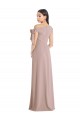 Affordable Sleeveless Off the Shoulder Stretch Crepe Dusty Pink Long Prom Evening Dress Canada