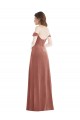 Affordable Sleeveless Off the Shoulder Stretch Velvet Cinnamon Rose Long Prom Dress Canada