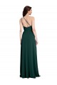 Affordable Sleeveless One Shoulder Stretch Crepe Midnight Green Long Prom Dress Canada