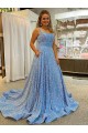 Affordable Sleeveless Scoop Neck Velvet Sequin Court Train Prom Dress Canada