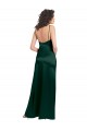 Affordable Sleeveless Scoop Neck Stretch Satin Hunter Long Prom Dress Canada