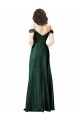 Affordable Sleeveless Spaghetti Straps Stretch Satin Hunter Long Prom Dress Canada