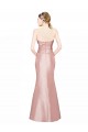Affordable Sleeveless Strapless Stretch Satin Long Prom Dress Canada