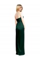 Affordable Sleeveless Strapless Stretch Satin Hunter Long Prom Dress Canada