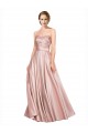 Affordable Sleeveless Strapless Stretch Satin Long Black Tie Prom Dress Canada