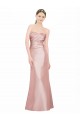 Affordable Sleeveless Strapless Stretch Satin Long Prom Dress Canada