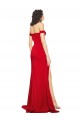 Affordable Sleeveless Sweetheart Silky Satin Red Long Prom Dress Canada