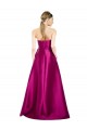 Affordable Sleeveless V-Neck Satin Merlot Long Prom Dress Canada