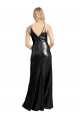 Affordable Sleeveless V-Neck Sequin Black Long Prom Dress Canada