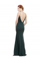 Affordable Sleeveless V-Neck Stretch Crepe Pink Long Prom Dress Canada