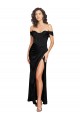 Affordable Sleeveless Sweetheart Silky Satin Black Long Black Tie Prom Dress Canada