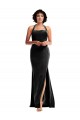 Affordable Sleeveless Halter Neck Stretch Velvet Black Long Prom Dress Canada