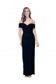 Affordable Sleeveless Sweetheart Stretch Crepe Black Long Prom Dress Canada