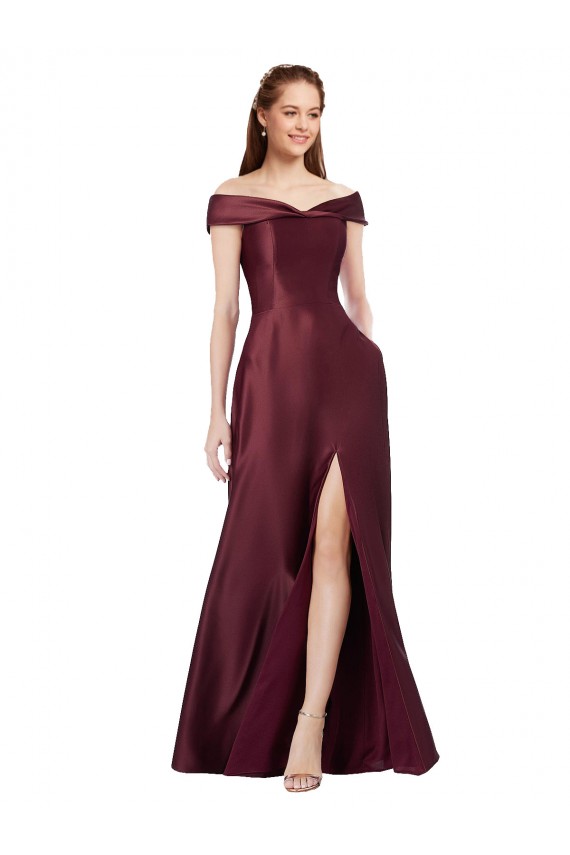 Affordable Cap Sleeves Strapless Satin Burgundy Gold Long Black Tie Prom Dress Canada