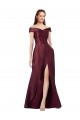 Affordable Cap Sleeves Strapless Satin Burgundy Gold Long Black Tie Prom Dress Canada