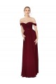 Affordable Sleeveless High Neck Soft Chiffon Burgundy Mermaid Long Prom Dress Canada