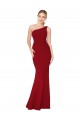 Affordable Sleeveless High Neck Stretch Crepe Burgundy Long Prom Dress Canada