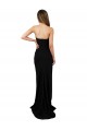 Affordable Sleeveless Sweetheart Stretch Crepe Black Long Low Back Prom Dress Canada