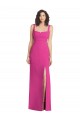 Affordable Sleeveless Square Neck Stretch Crepe Fuchsia Long Prom Dress Canada