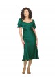 Affordable Short Sleeves Sweetheart Silky Satin Hunter Midi Length Prom Dress Canada