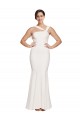 Affordable Sleeveless Square Neck Stretch Crepe Ivory Long Prom Dress Canada