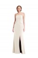 Affordable Sleeveless Strapless Stretch Crepe Ivory Long Prom Dress Canada