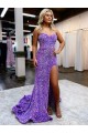 Affordable Sleeveless Sweetheart Velvet Sequin Lavender Court Train Homecoming Dress Canada