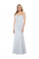 Affordable Sleeveless Strapless Satin Light Sky Blue Long Prom Dress Canada