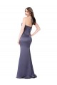 Affordable Sleeveless Halter Neck Silky Satin Dusk Long Prom Dress Canada