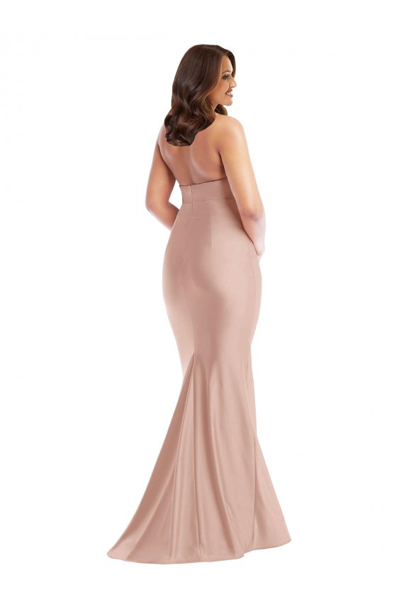 Affordable Sleeveless Halter Neck Silky Satin Dusty Pink Long Plus Size Formal Prom Dress Canada