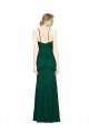 Affordable Sleeveless High Neck Lace Dark Green Long Prom Dress Canada