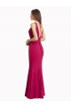Affordable Sleeveless High Neck Soft Chiffon Red Long Prom Dress Canada