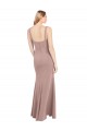 Affordable Sleeveless High Neck Stretch Crepe Dusty Pink Long Prom Dress Canada