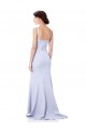 Affordable Sleeveless High Neck Stretch Crepe Light Sky Blue Long Prom Dress Canada