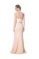 Affordable Sleeveless High Neck Stretch Crepe Nude Long Black Tie Prom Dress Canada