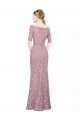 Affordable Short Sleeves Off the Shoulder Lace Long Prom Dress Canada