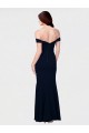 Affordable Sleeveless Off the Shoulder Stretch Crepe Ivory Long Prom Dress Canada