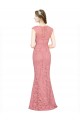 Affordable Sleeveless Sweetheart Lace Salmon Long Prom Dress Canada