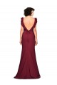 Affordable Sleeveless Strapless Stretch Crepe Burgundy Long Prom Dress Canada