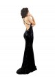 Affordable Sleeveless V-Neck Sequin Black Long Black Tie Prom Dress Canada