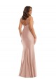 Affordable Sleeveless V-Neck Silky Satin Dusty Pink Long Plus Size Formal Prom Dress Canada