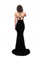 Affordable Sleeveless V-Neck Spandex Black Long Prom Dress Canada