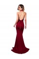 Affordable Sleeveless V-Neck Spandex Burgundy Long Prom Dress Canada